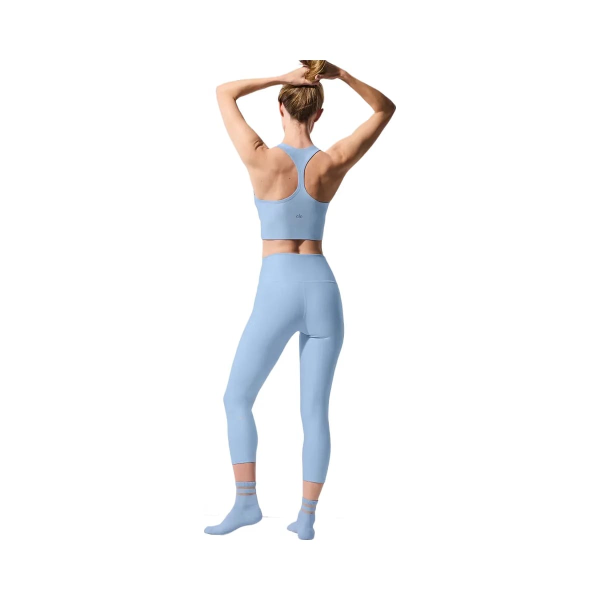 Alo Women's High-Waist Airlift Capri - Seashell Blue
