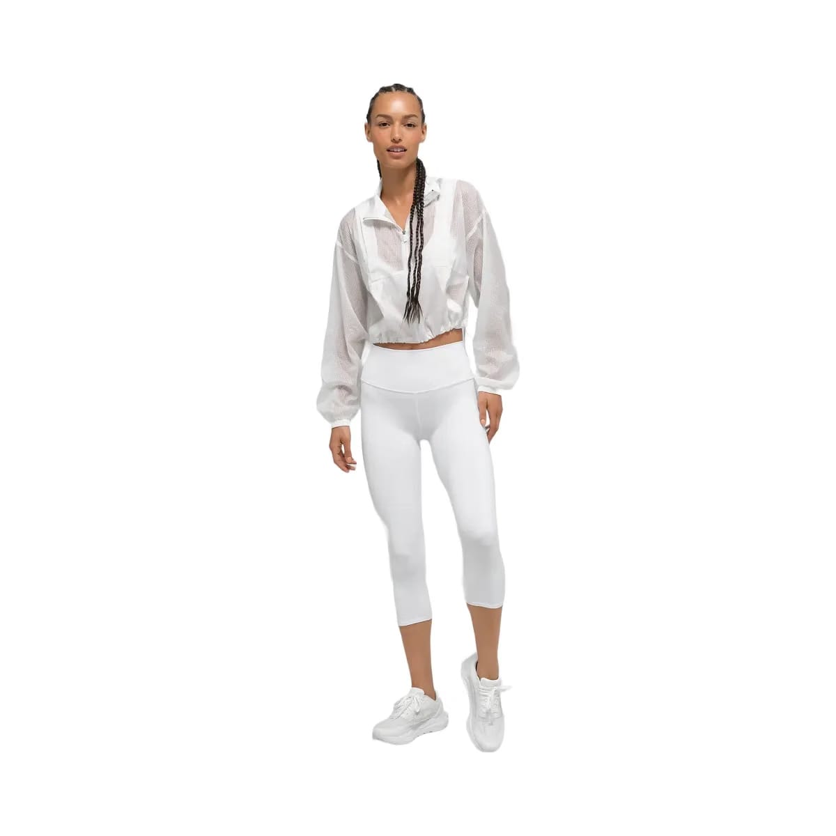 Alo Women's High-Waist Airbrush Capri - White