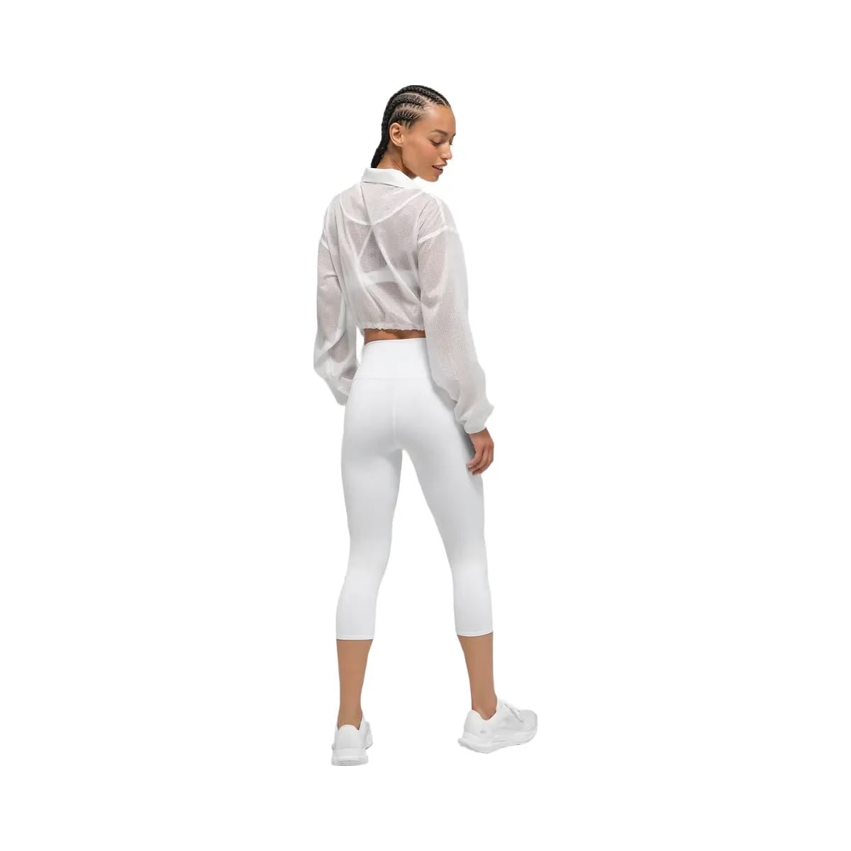 Alo Women's High-Waist Airbrush Capri - White