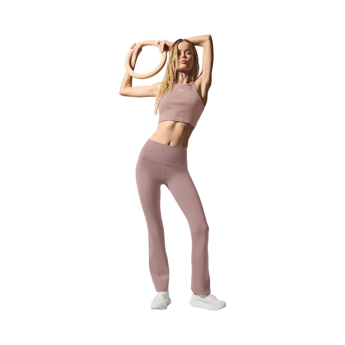 Alo Women's Airbrush High-Waist 7/8 Bootcut Legging - Taupe