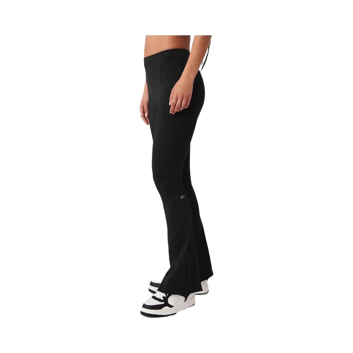 Alo Women's High-Waist 7/8 Zip It Flare Legging - Black