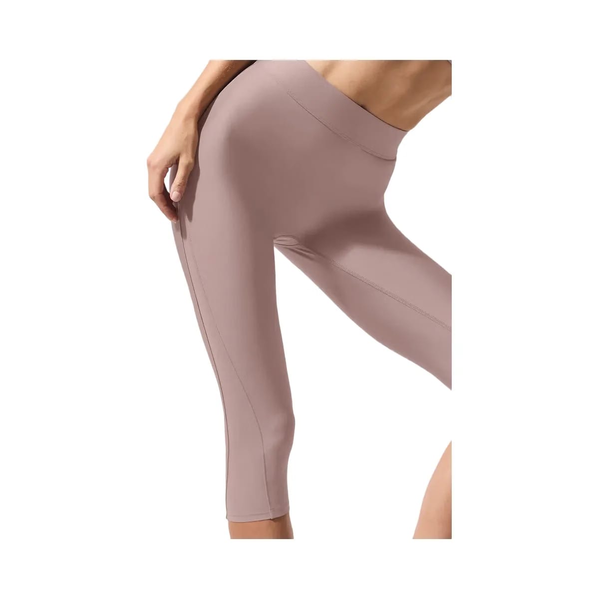 Alo Women's Airlift Mesh High-Waist Just Right Capri - Taupe