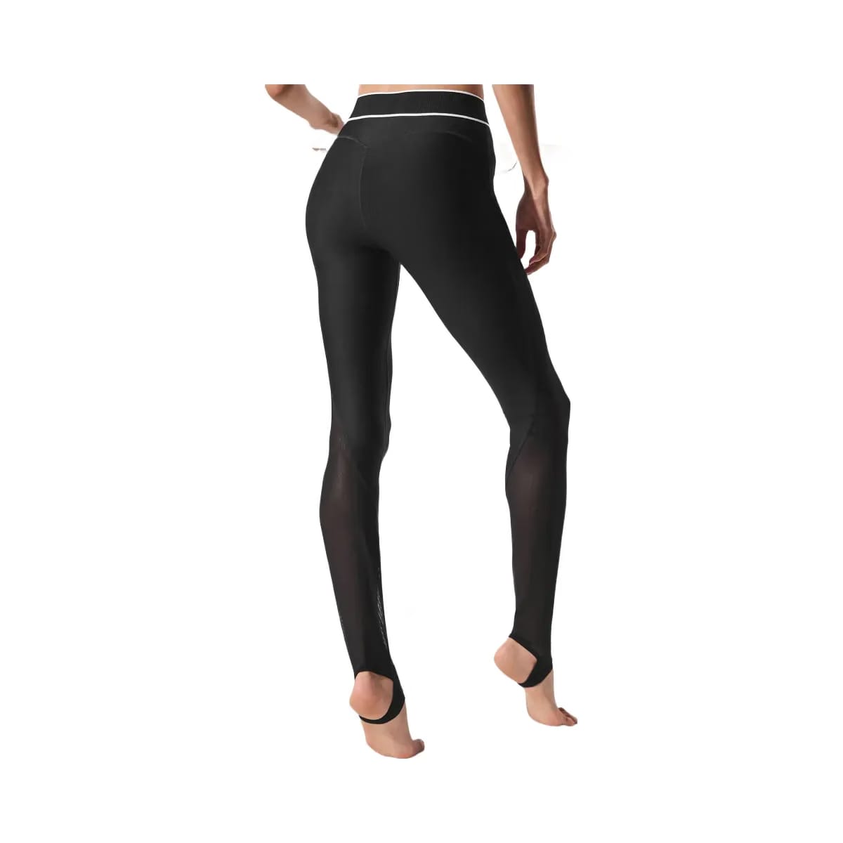 Alo Women's Airlift Mesh High-Waist Darling Stirrup Legging - Black