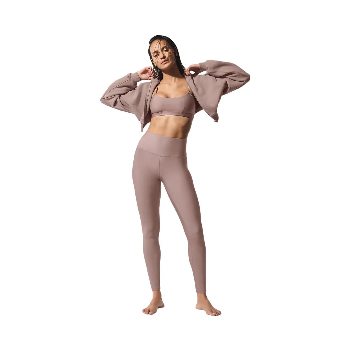 Alo Women's 7/8 High-Waist Airlift Legging - Taupe