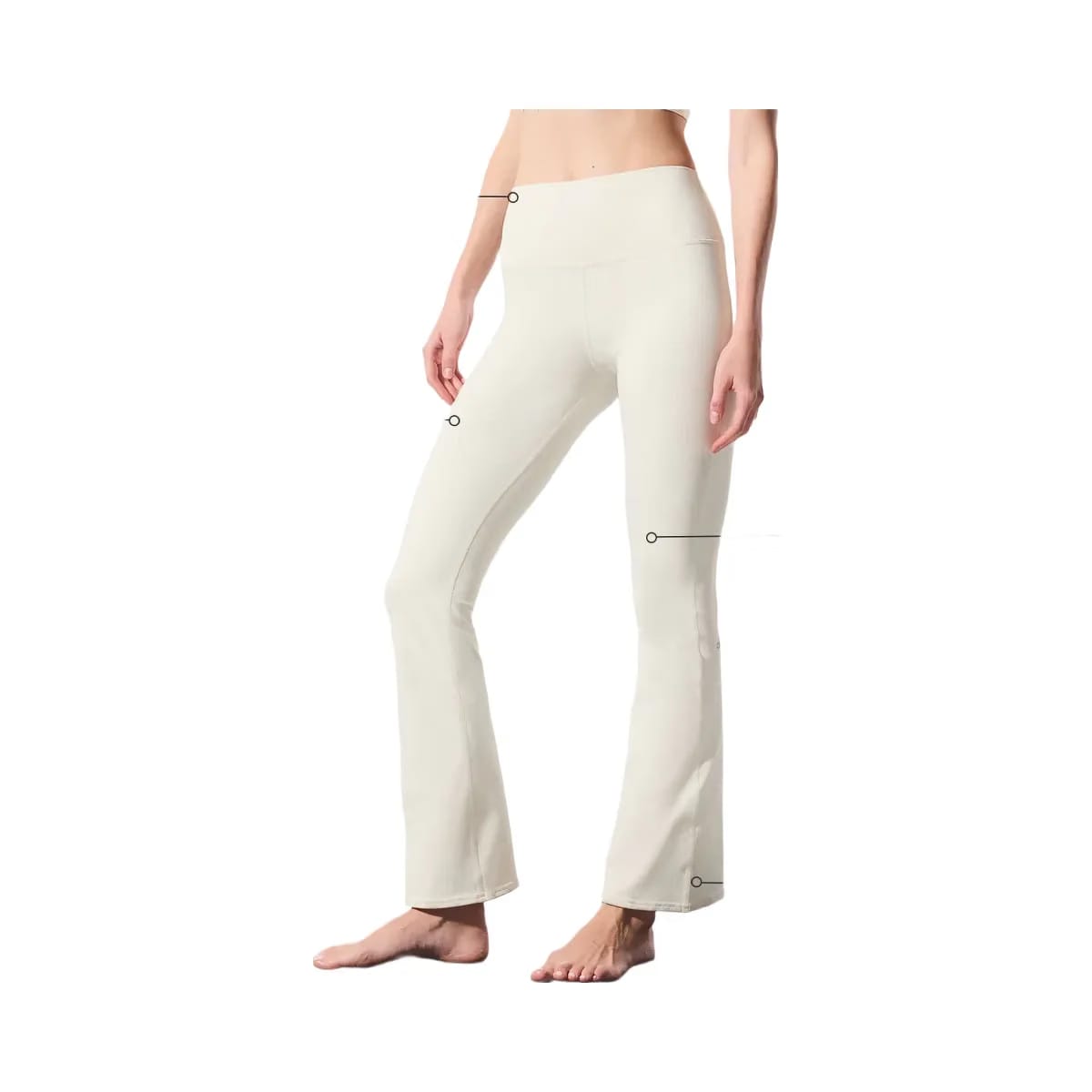 Alo Women's Airbrush High-Waist 7/8 Bootcut Legging - Ivory