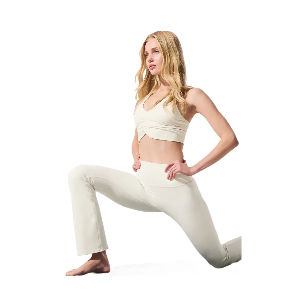 Alo Women's Airbrush High-Waist 7/8 Bootcut Legging - Ivory