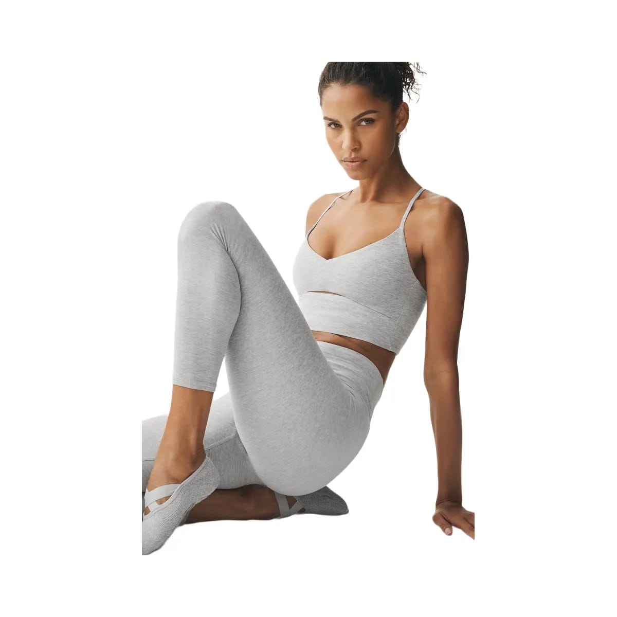Alo Women's Alosoft High-Waist 7/8 Highlight Legging - Athletic Heather Grey