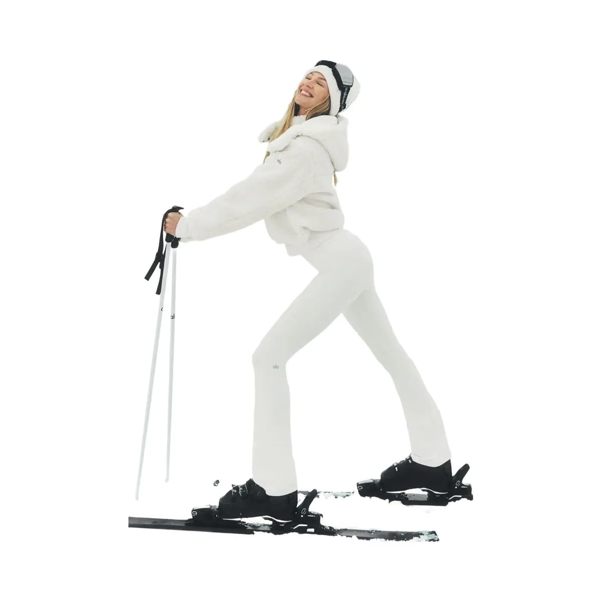 Alo Women's Airbrush High-Waist Bootcut Legging - Ivory