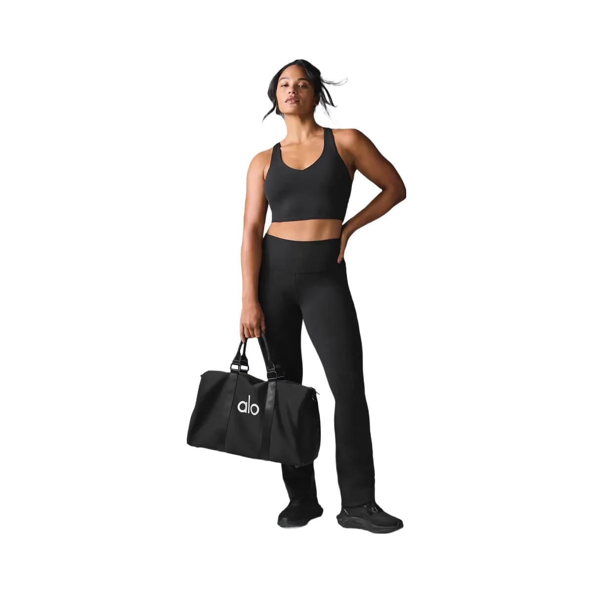Alo Women's Airbrush High-Waist Bootcut Legging - Black