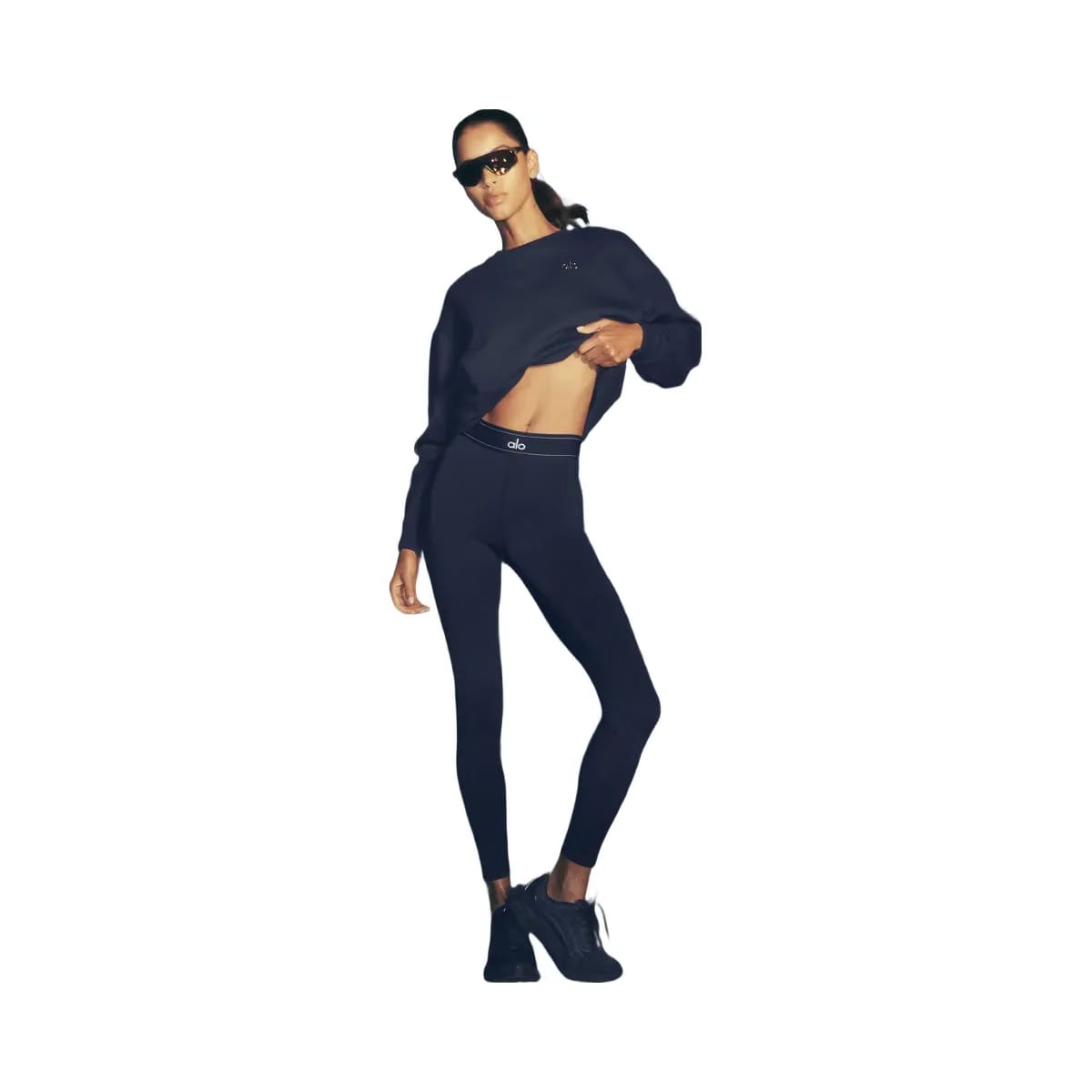 Alo Women's Airlift High-Waist Suit Up Legging - Navy/Navy