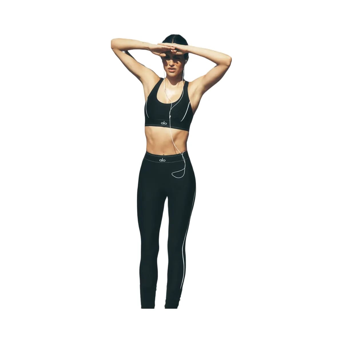 Alo Women's Airlift High-Waist Suit Up Legging - Black/White