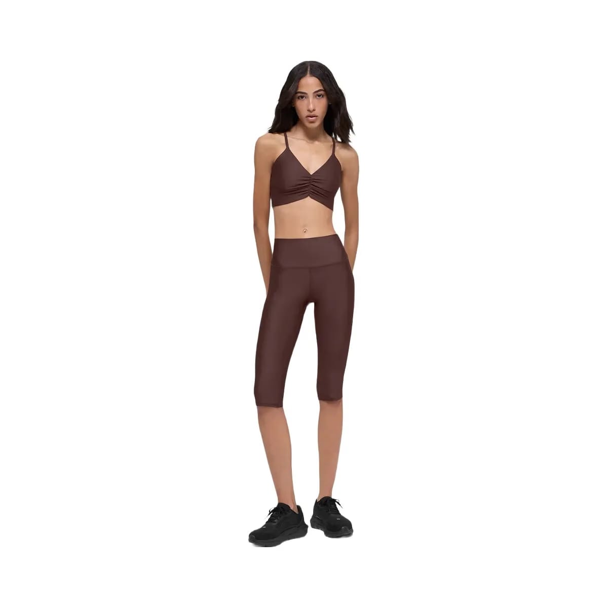 Alo Women's 16'' High-Waist Airlift Capri - Brownstone