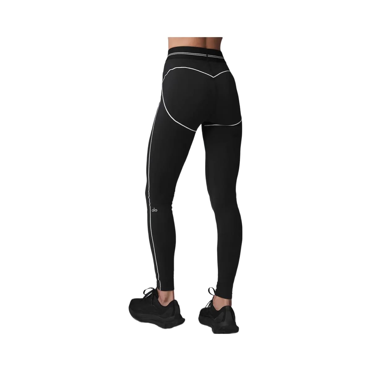 Alo Women's Airbrush High-Waist Heart Throb Legging - Black/White
