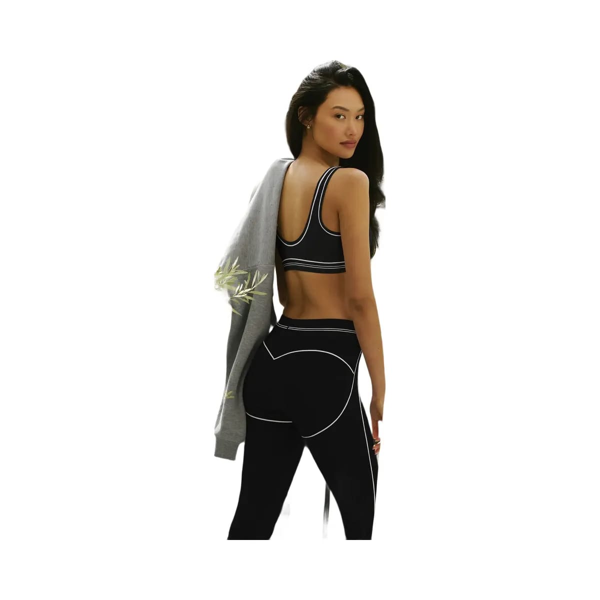 Alo Women's Airbrush High-Waist Heart Throb Legging - Black/White