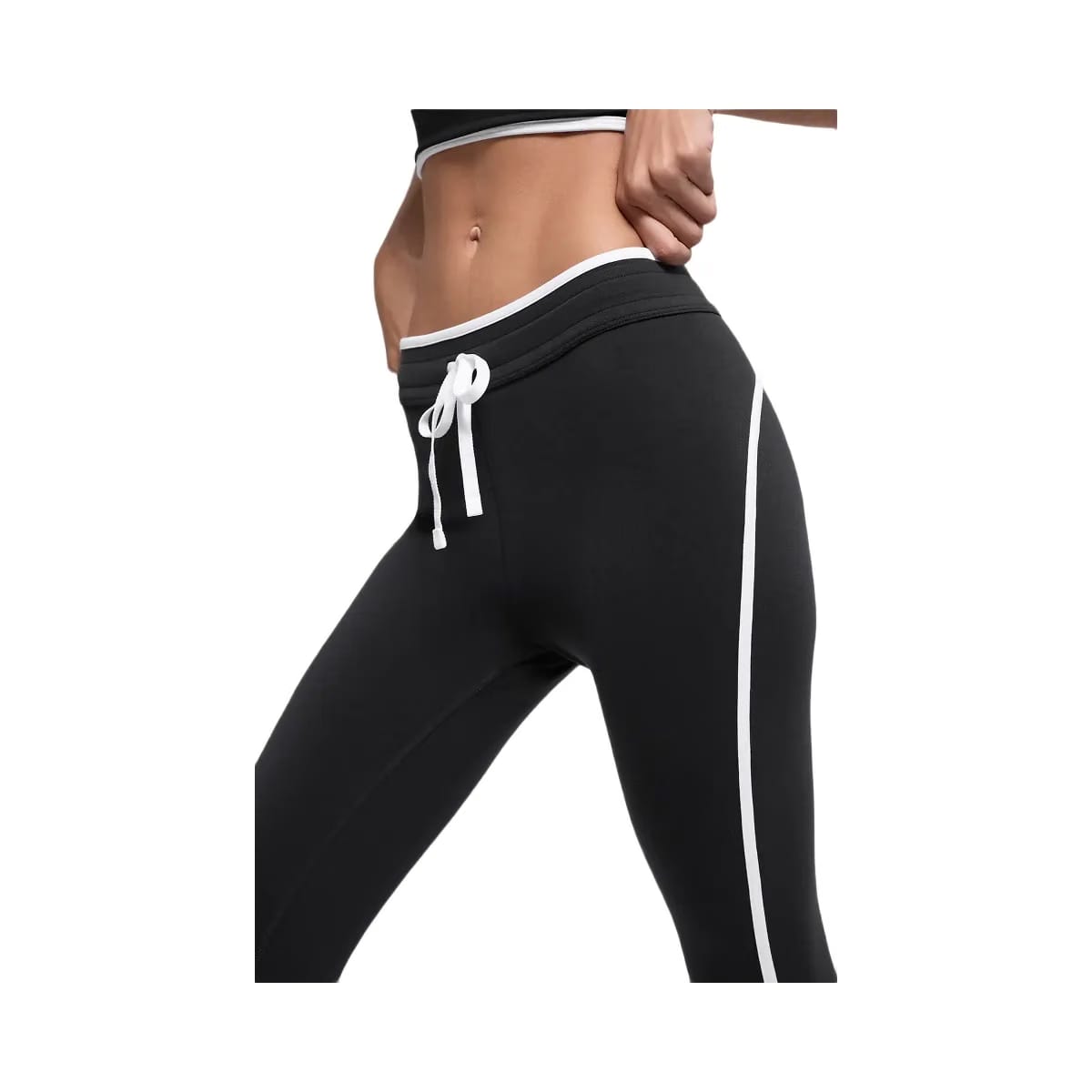 Alo Women's Airbrush High-Waist Race Pace 7/8 Legging - Black/White