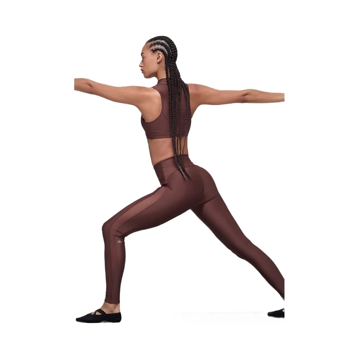 Alo Women's Airlift High-Waist Mesh Infatuation Legging - Brownstone