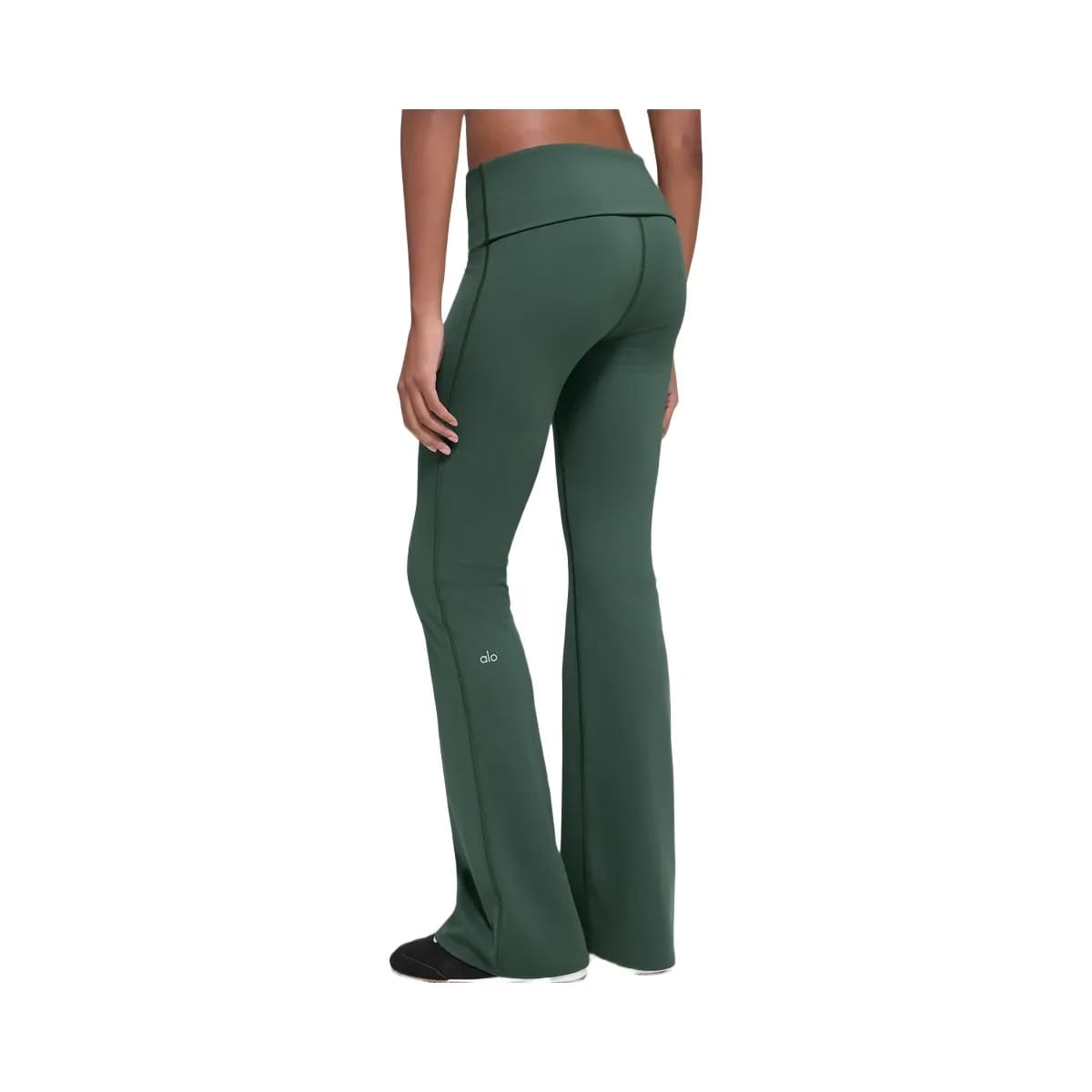 Alo Women's ALO Softsculpt Foldover Flare Legging - Clover Green