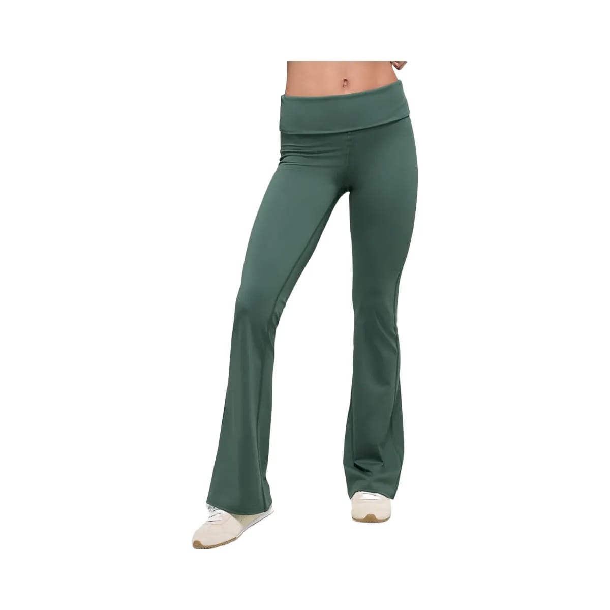 Alo Women's ALO Softsculpt 7/8 Foldover Flare Legging - Clover Green