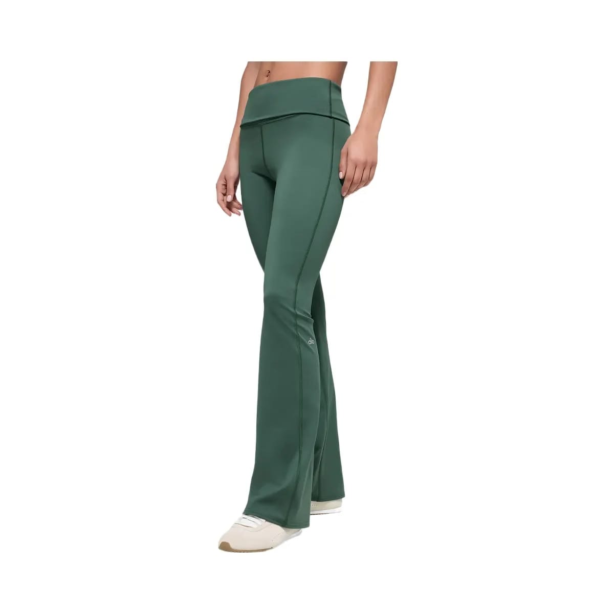 Alo Women's ALO Softsculpt 7/8 Foldover Flare Legging - Clover Green