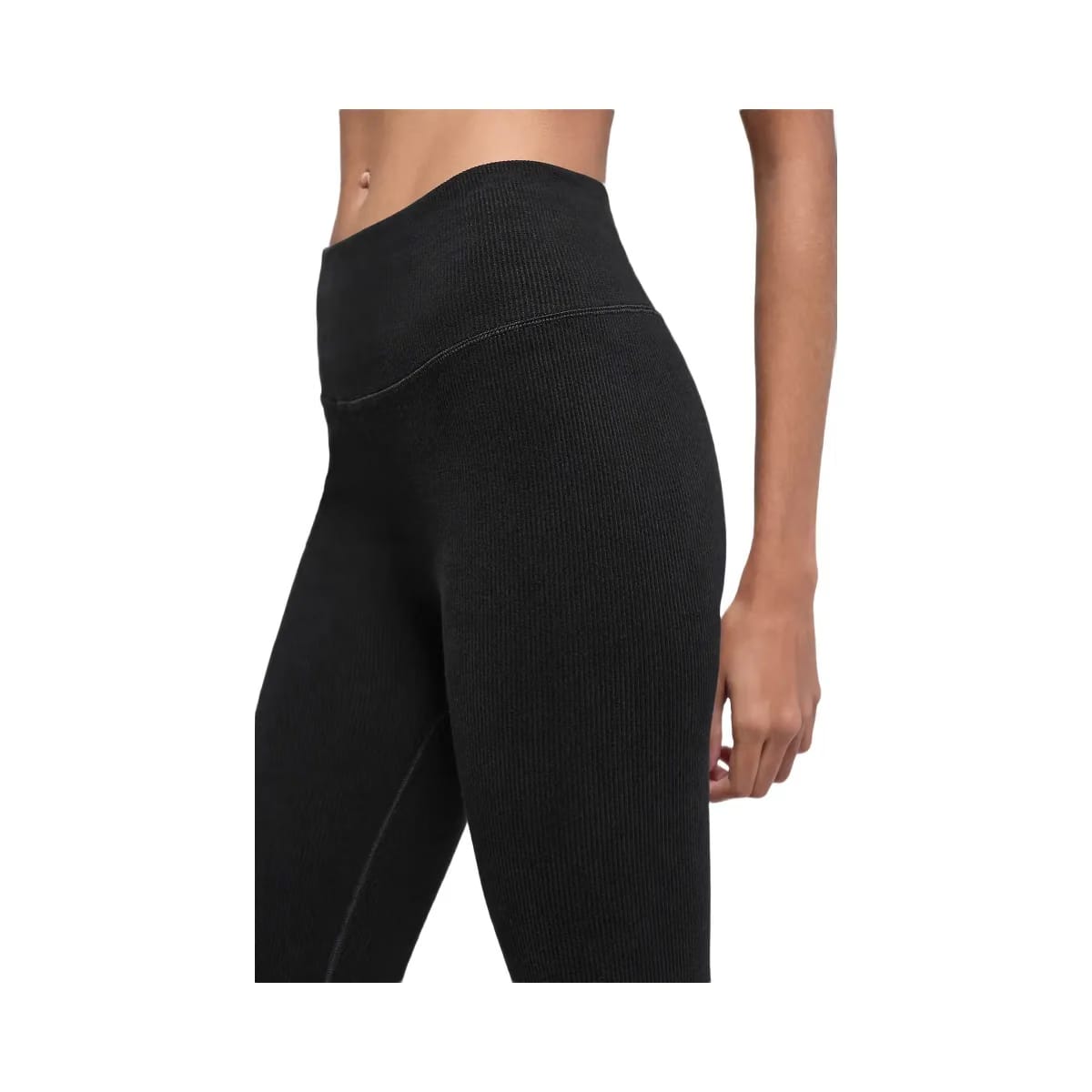 Alo Women's Seamless High-Waist Two Tone Rib Legging - Black