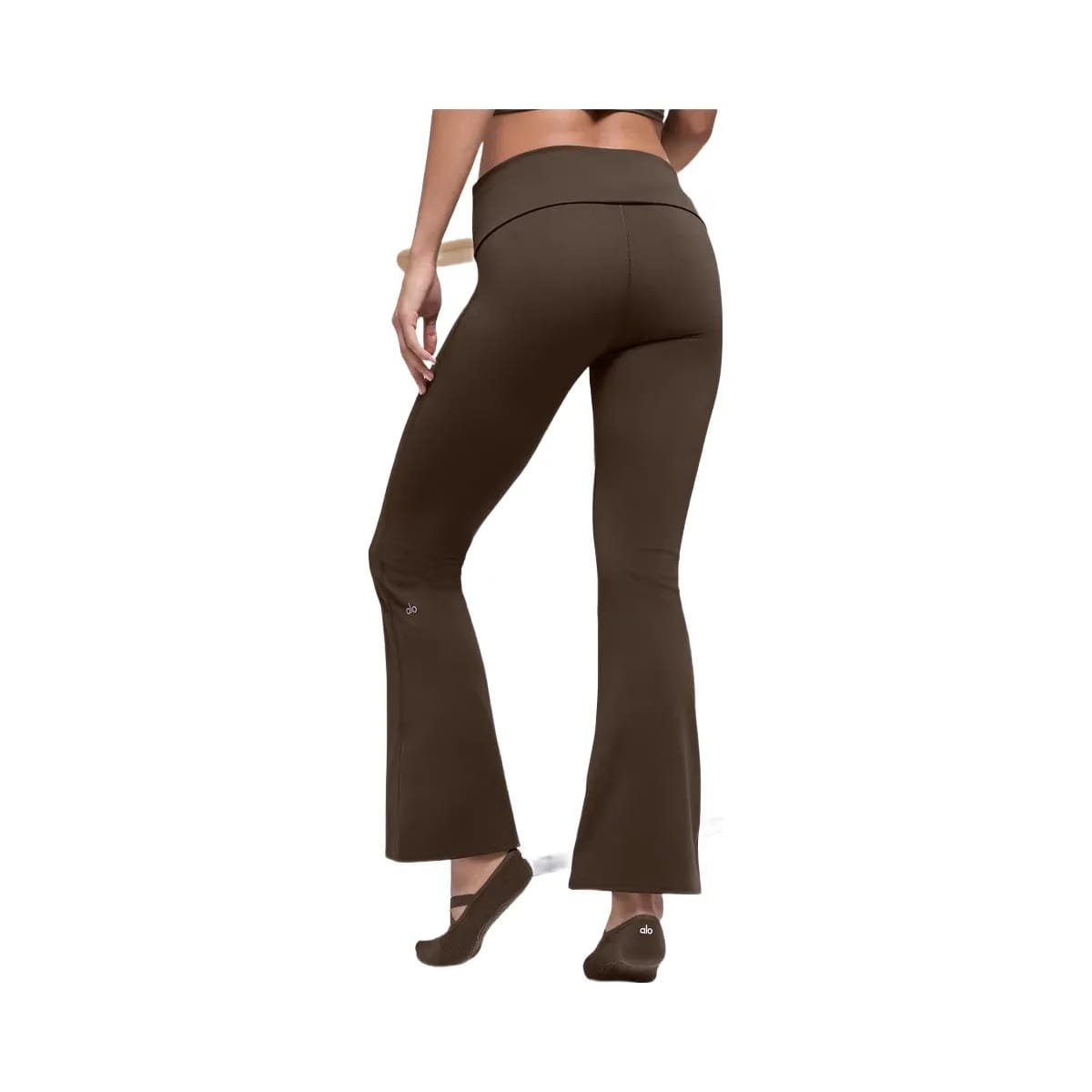 Alo Women's ALO Softsculpt 7/8 Foldover Flare Legging - Espresso