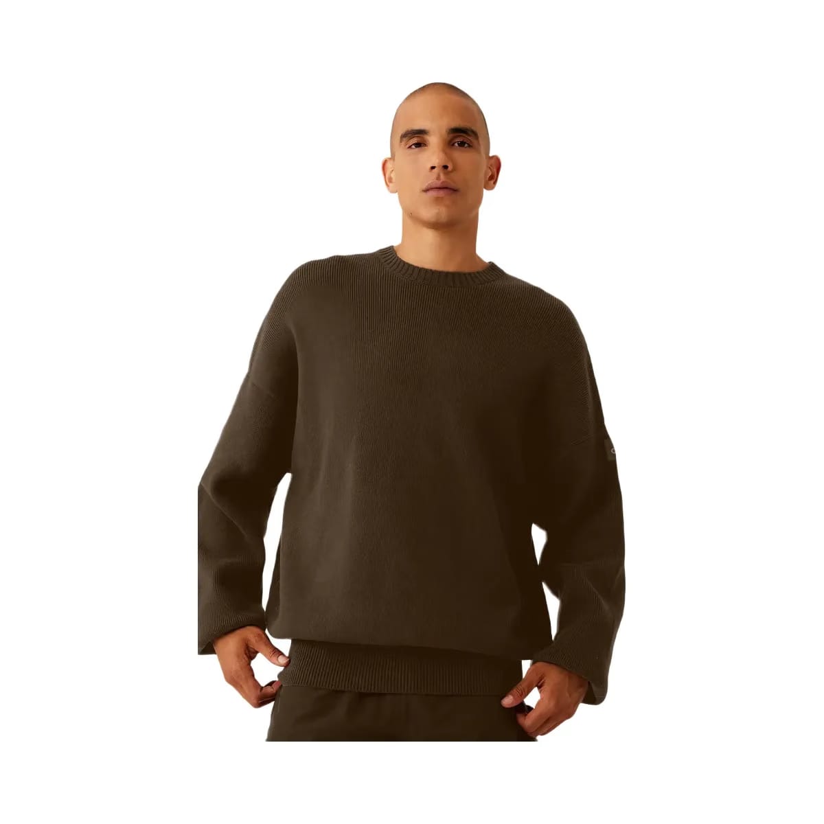 Alo Men's Scholar Crew Neck Sweater - Espresso