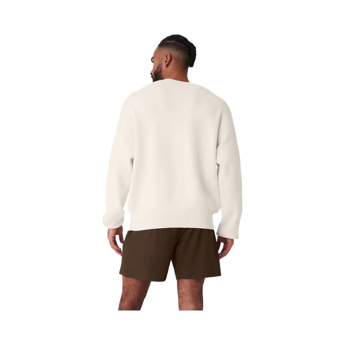 Alo Men's Scholar Crew Neck Sweater - Ivory