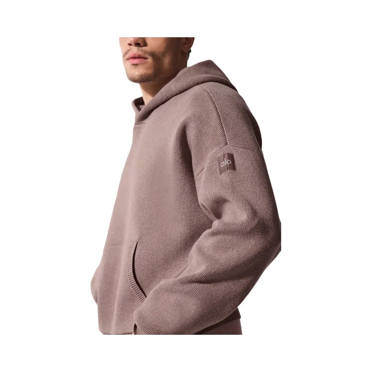 Alo Men's Scholar Hooded Sweater - Mushroom Heather