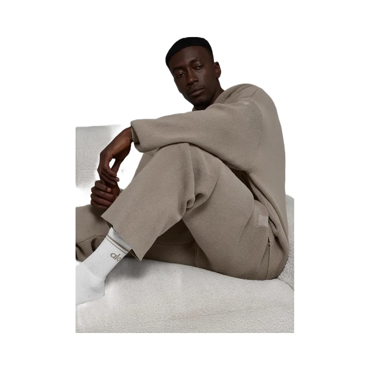 Alo Men's Scholar Straight Leg Sweatpant - Light Cocoa