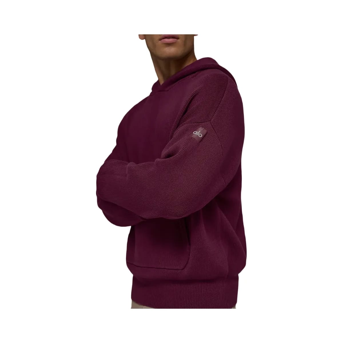 Alo Men's Scholar Hooded Sweater - Burgundy
