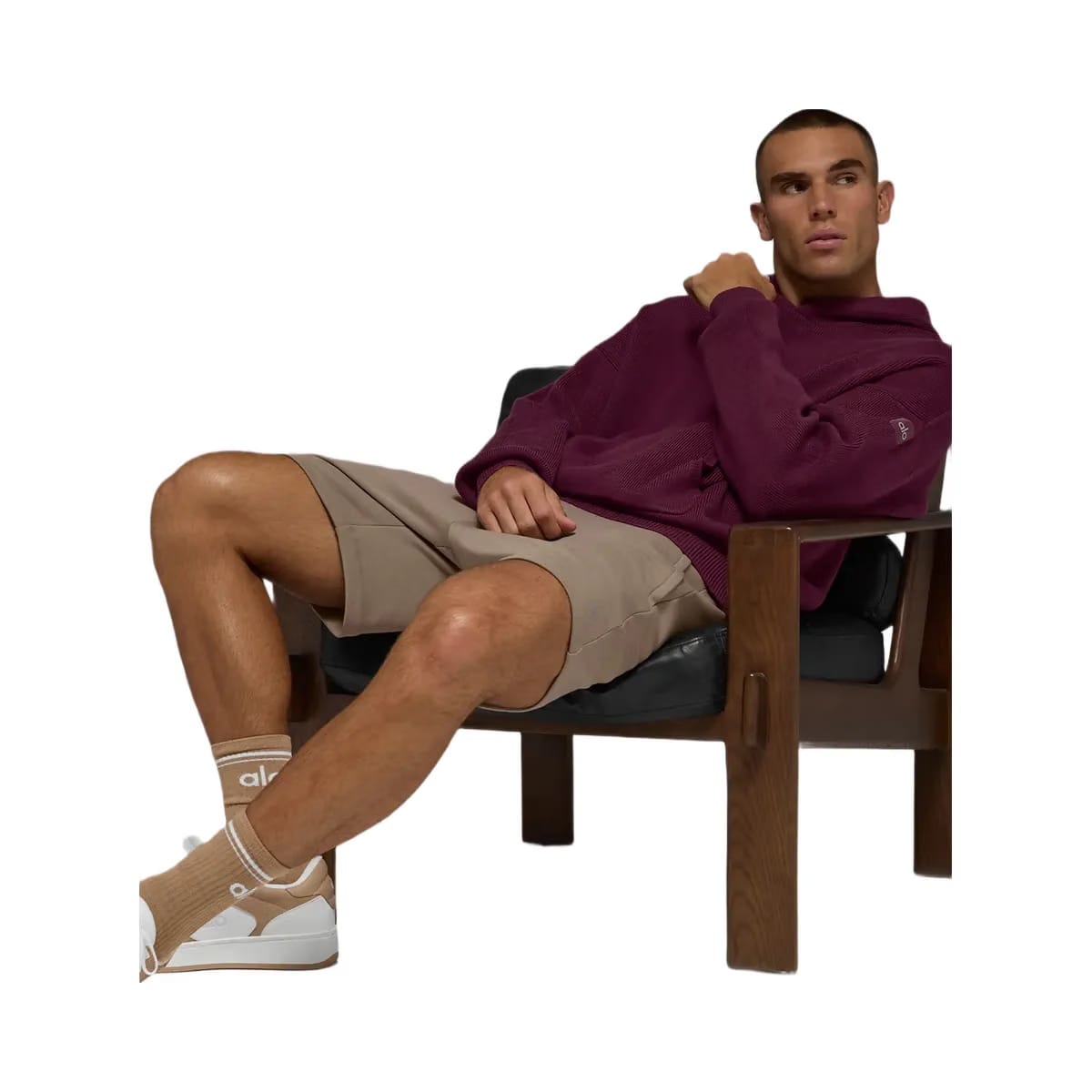 Alo Men's Scholar Hooded Sweater - Burgundy