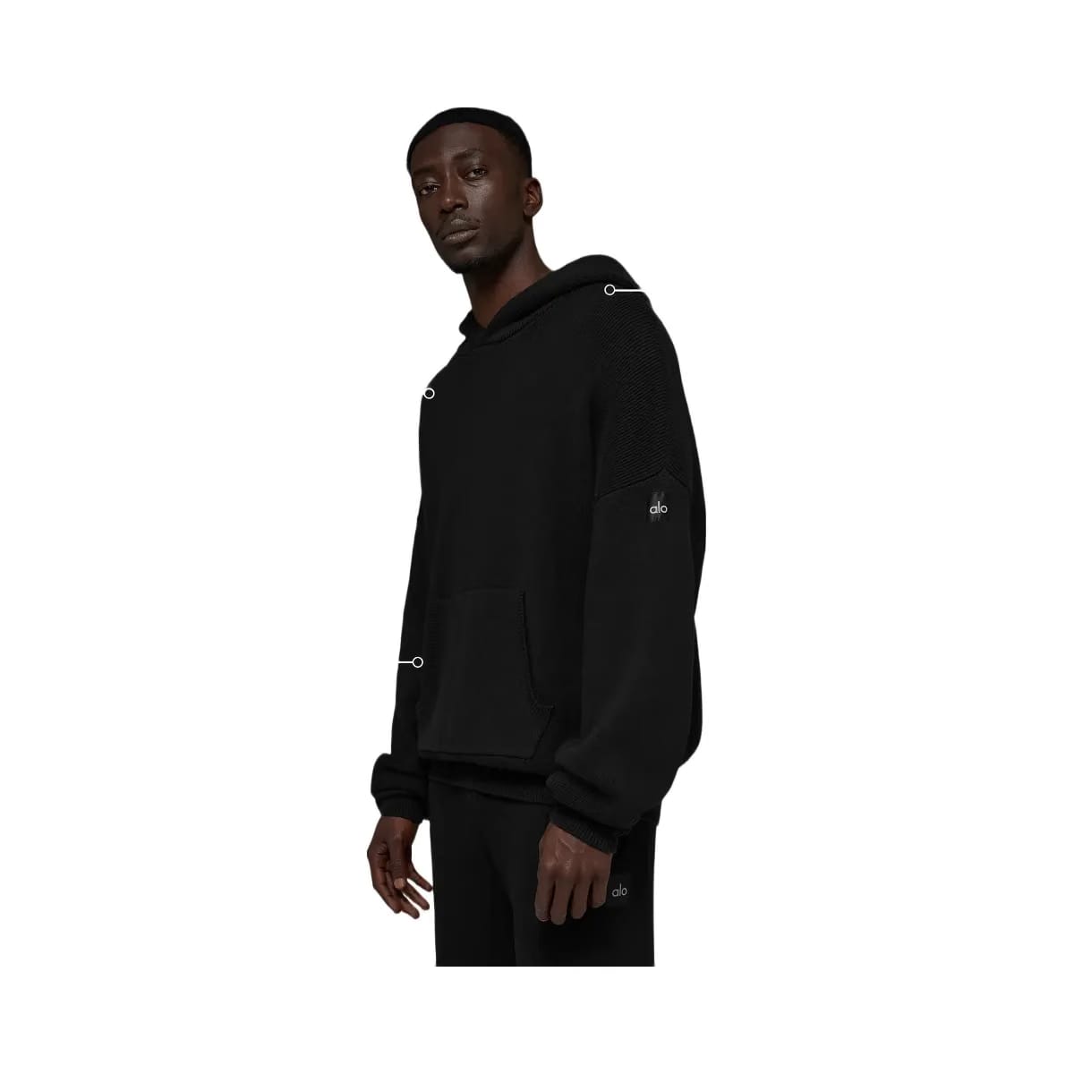 Alo Men's Scholar Hooded Sweater - Black
