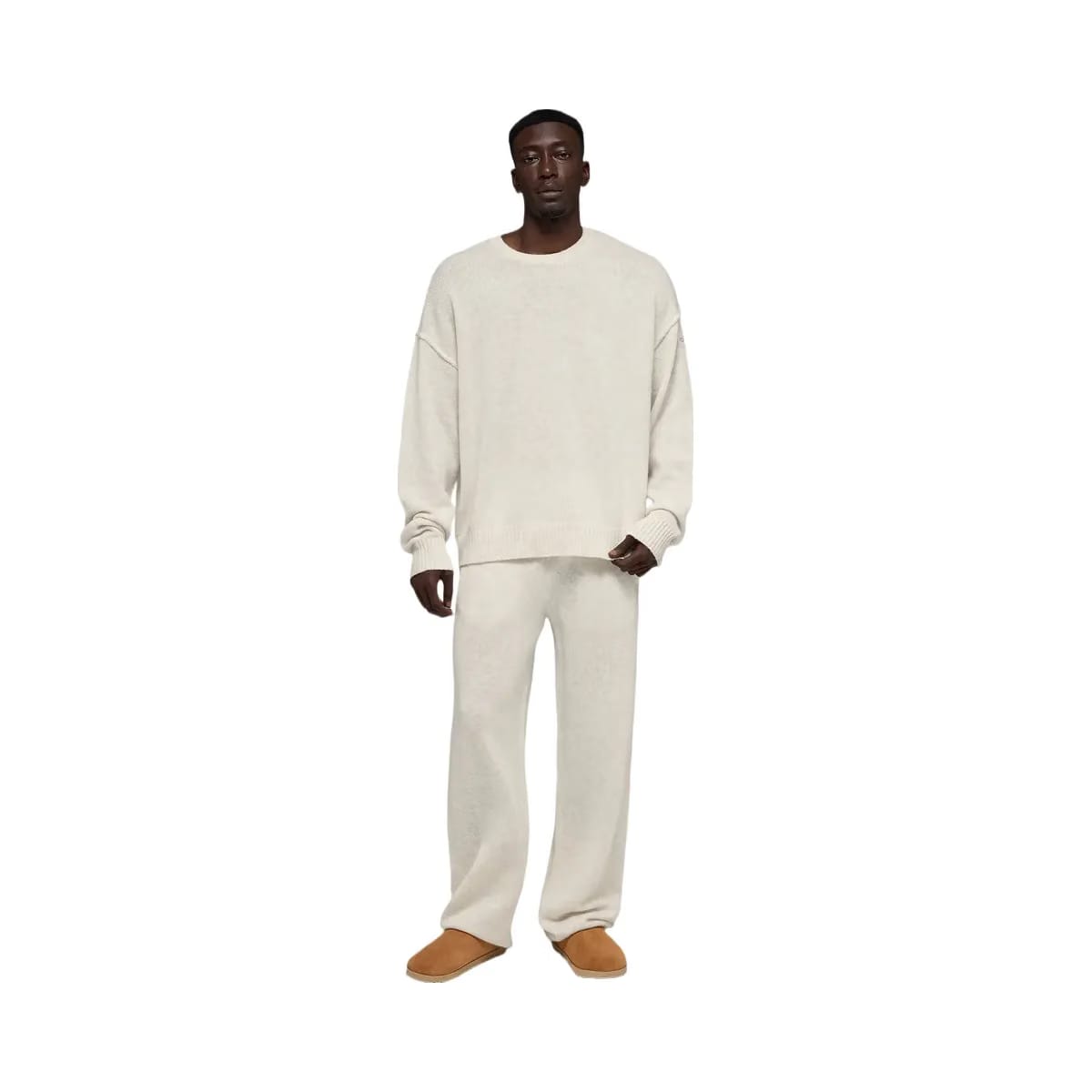 Alo Men's Unisex Wool Cashmere New Class Crewneck Sweater - Bone Heather