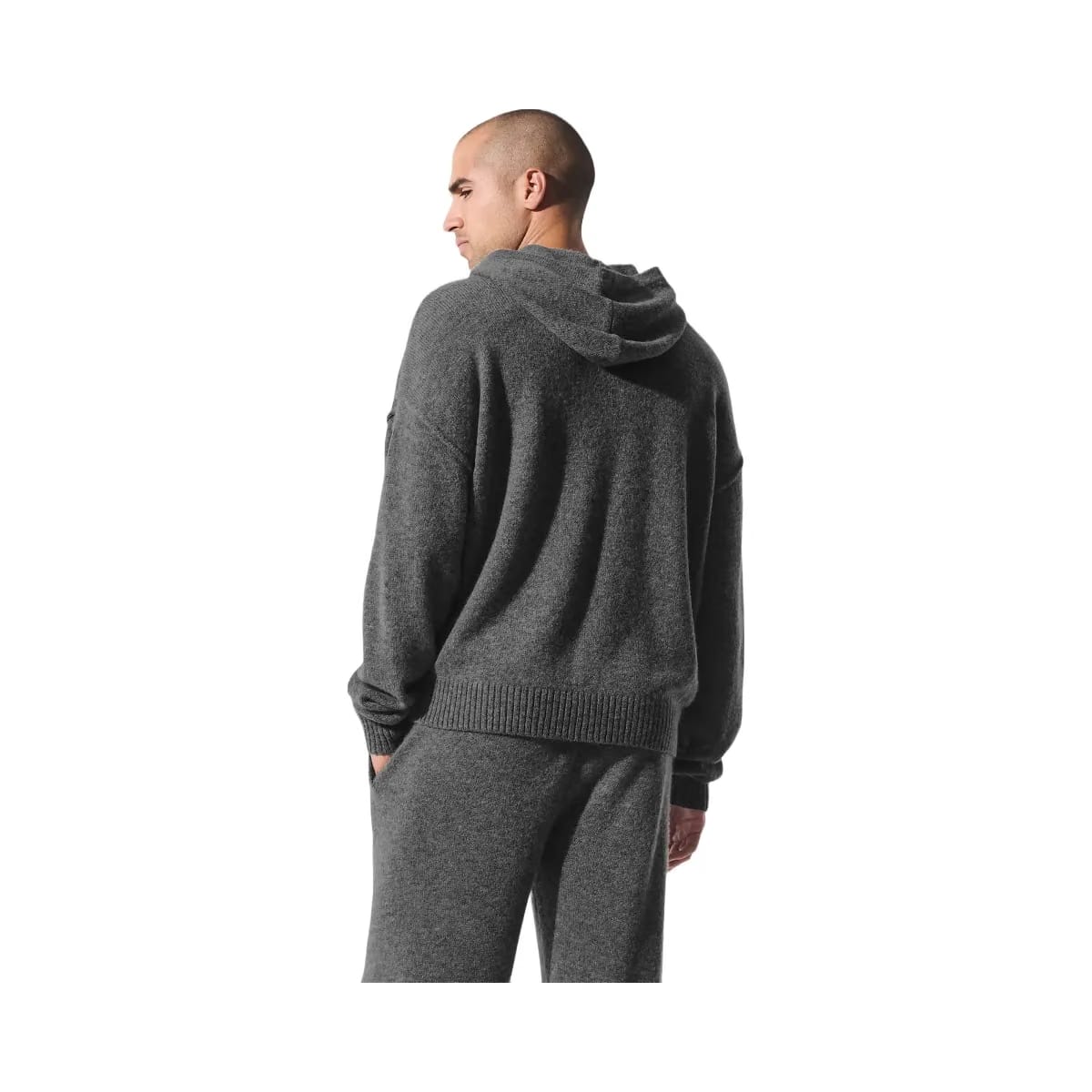 Alo Men's Wool Cashmere New Class Hoodie - Platinum Grey