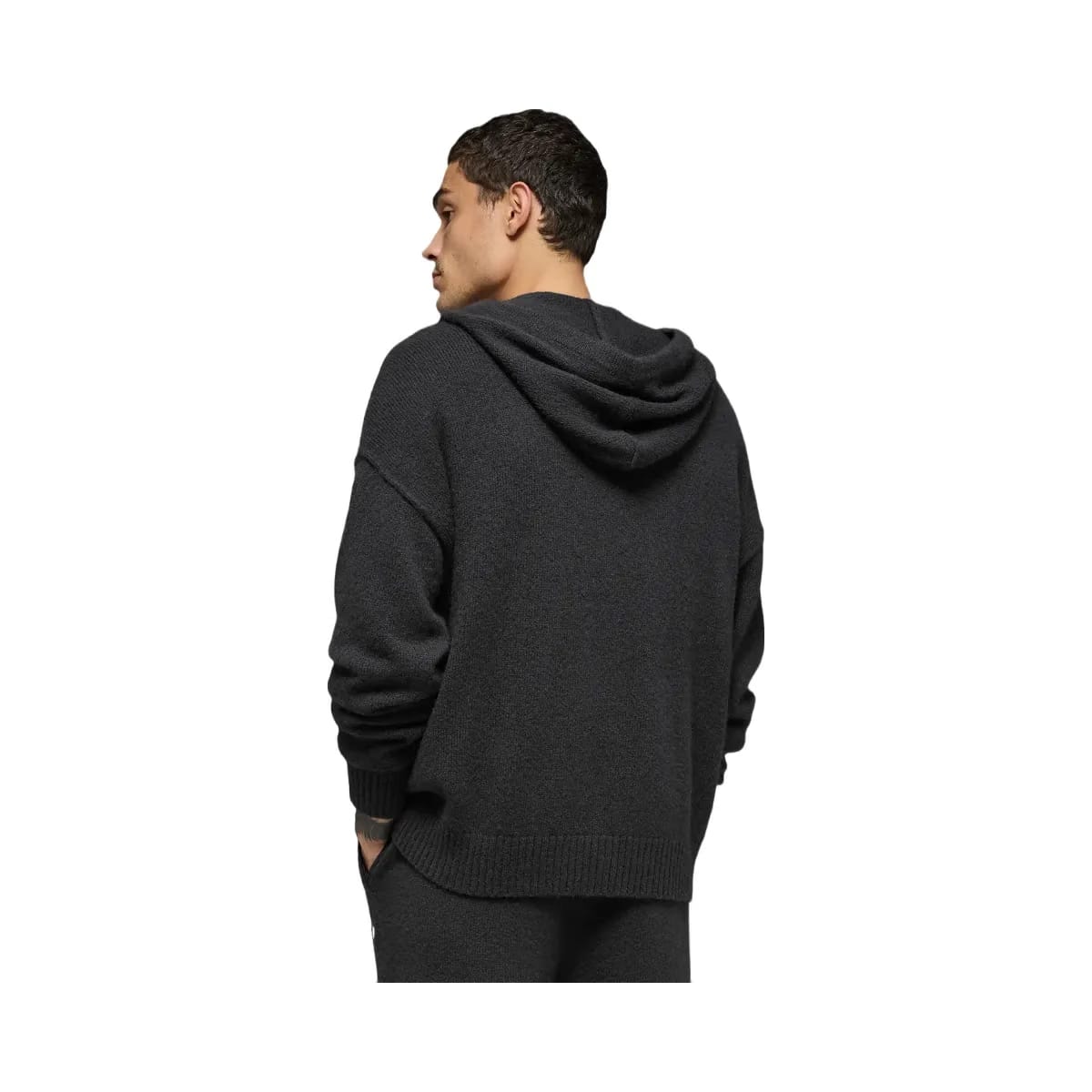Alo Men's Wool Cashmere New Class Full Zip Hoodie - Black