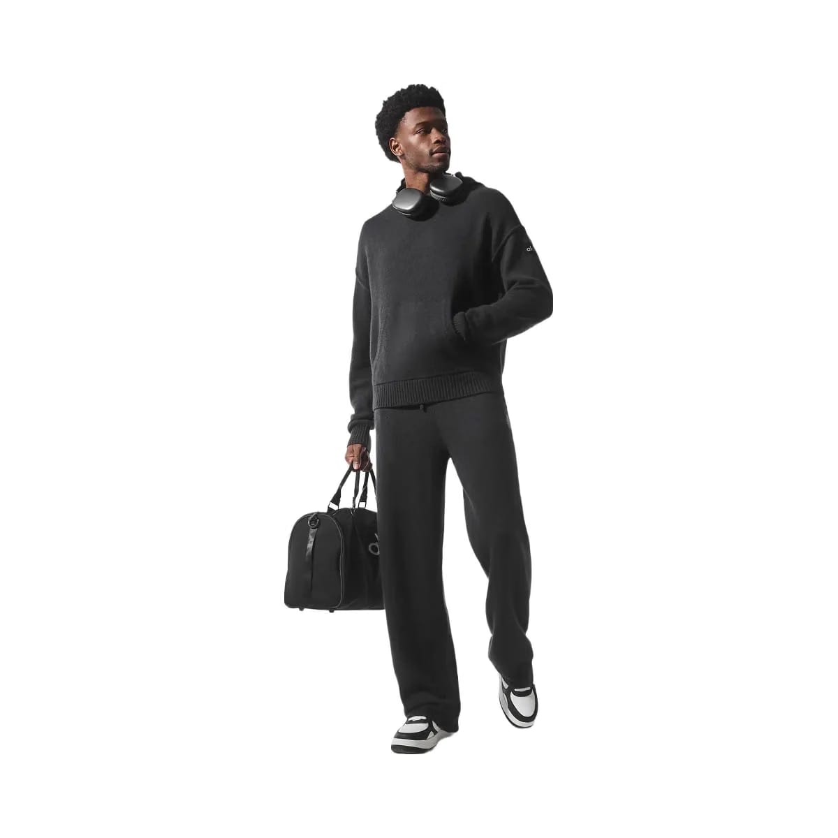 Alo Men's Wool Cashmere New Class Hoodie - Black
