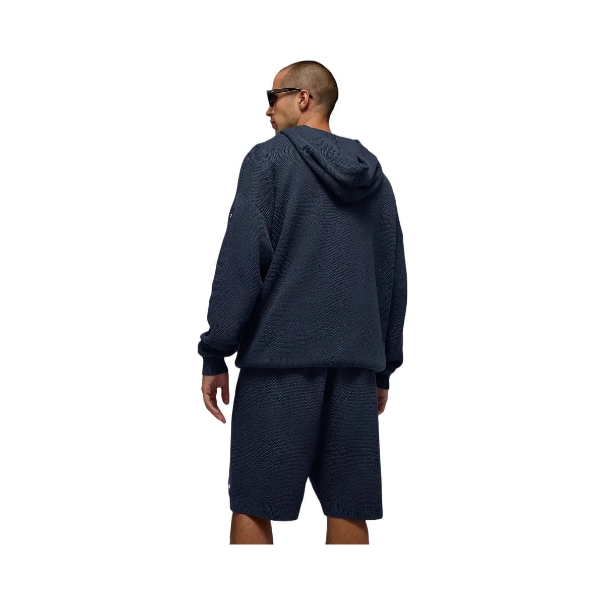 Alo Men's Sports Club Sweater Knit Hoodie - Navy