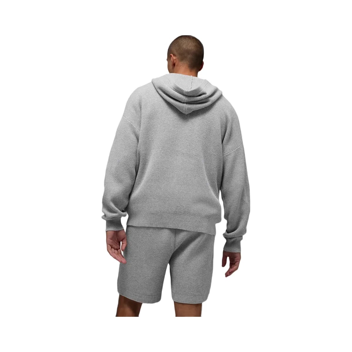 Alo Men's Sports Club Sweater Knit Hoodie - Athletic Heather Grey
