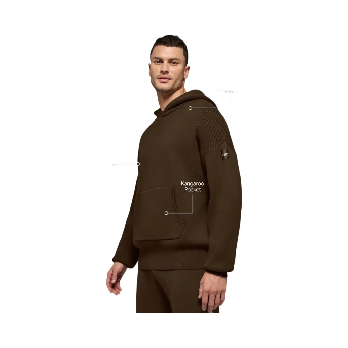 Alo Men's Scholar Hooded Sweater - Espresso