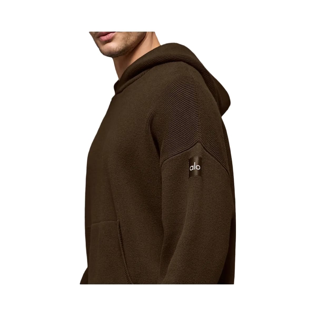 Alo Men's Scholar Hooded Sweater - Espresso