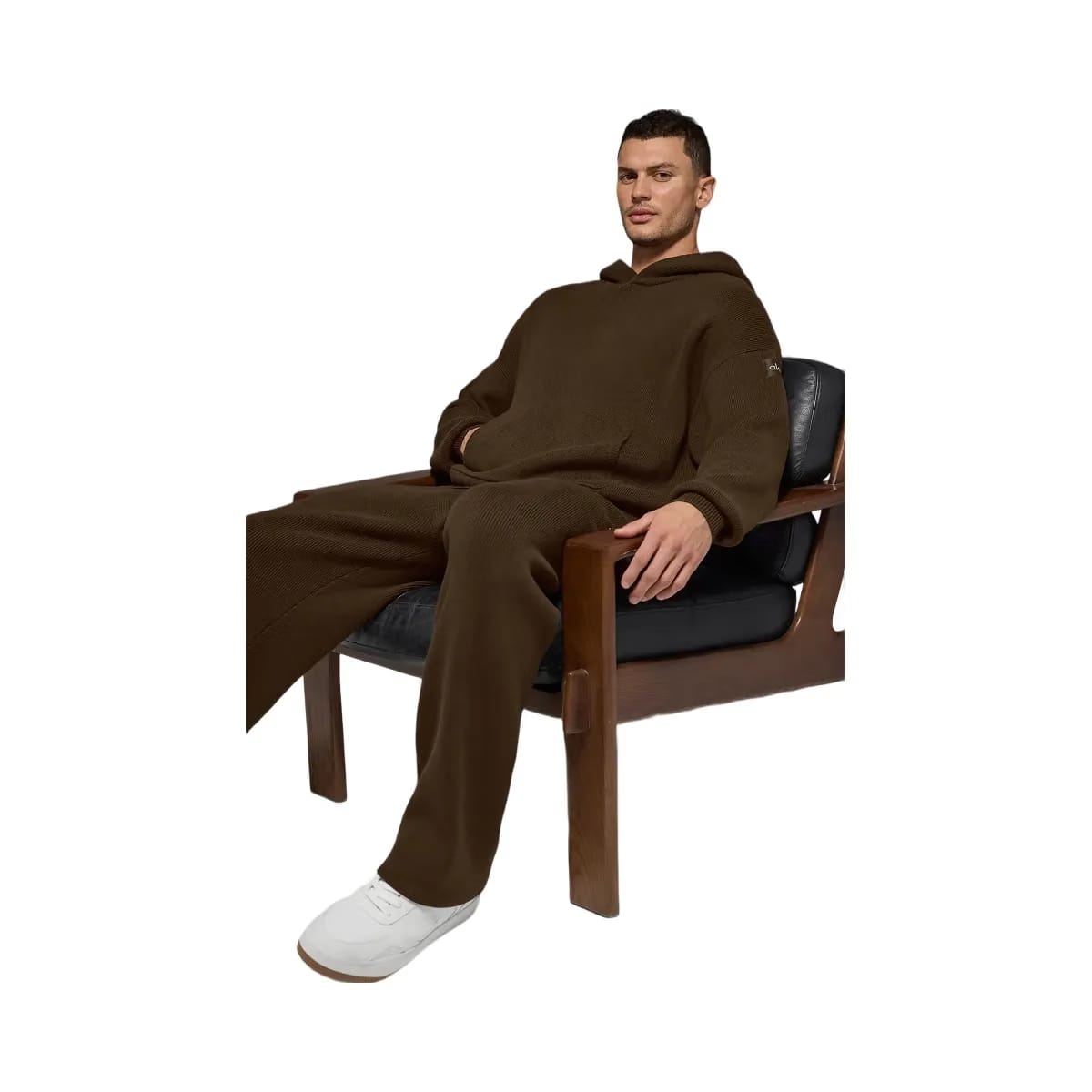 Alo Men's Scholar Hooded Sweater - Espresso