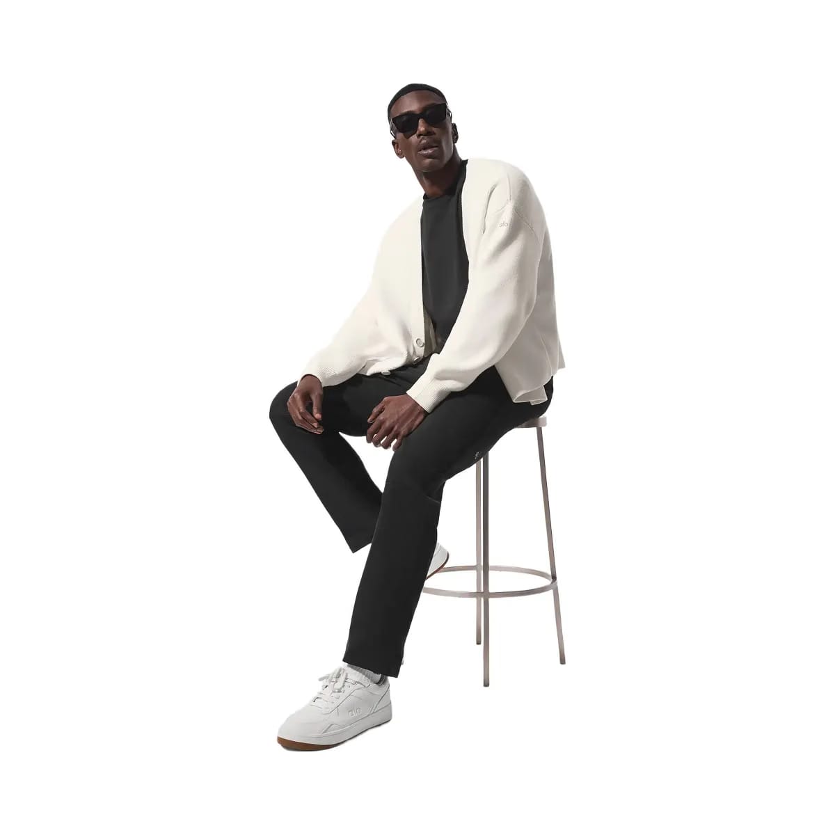 Alo Men's Scholar Cardigan Sweater - Ivory