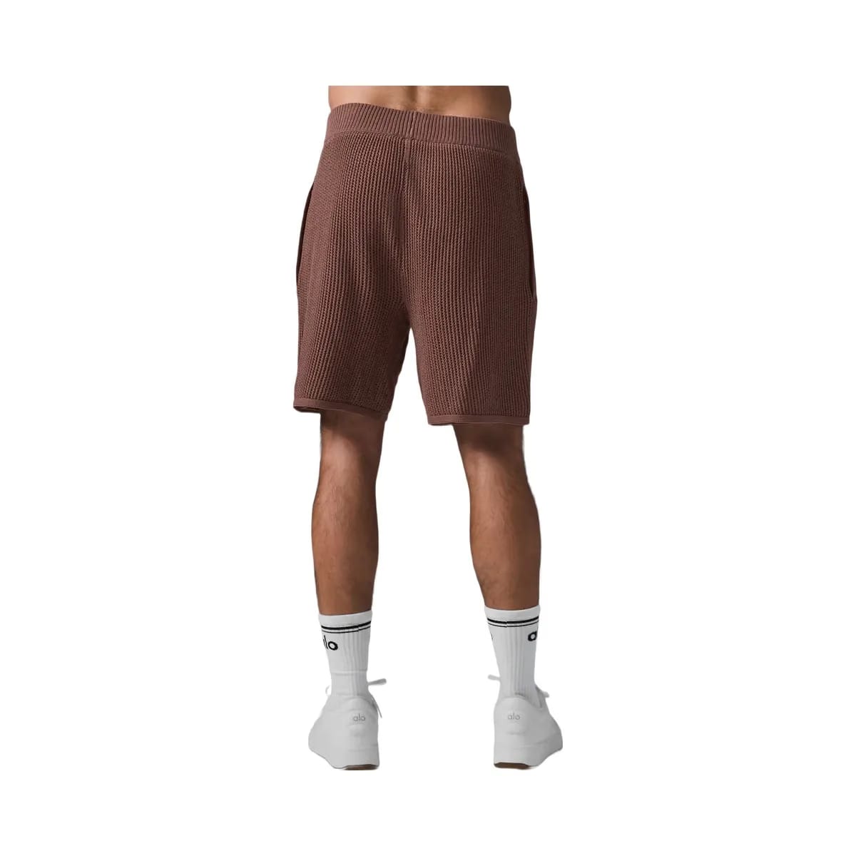 Alo Men's Open-Knit Short - Chestnut