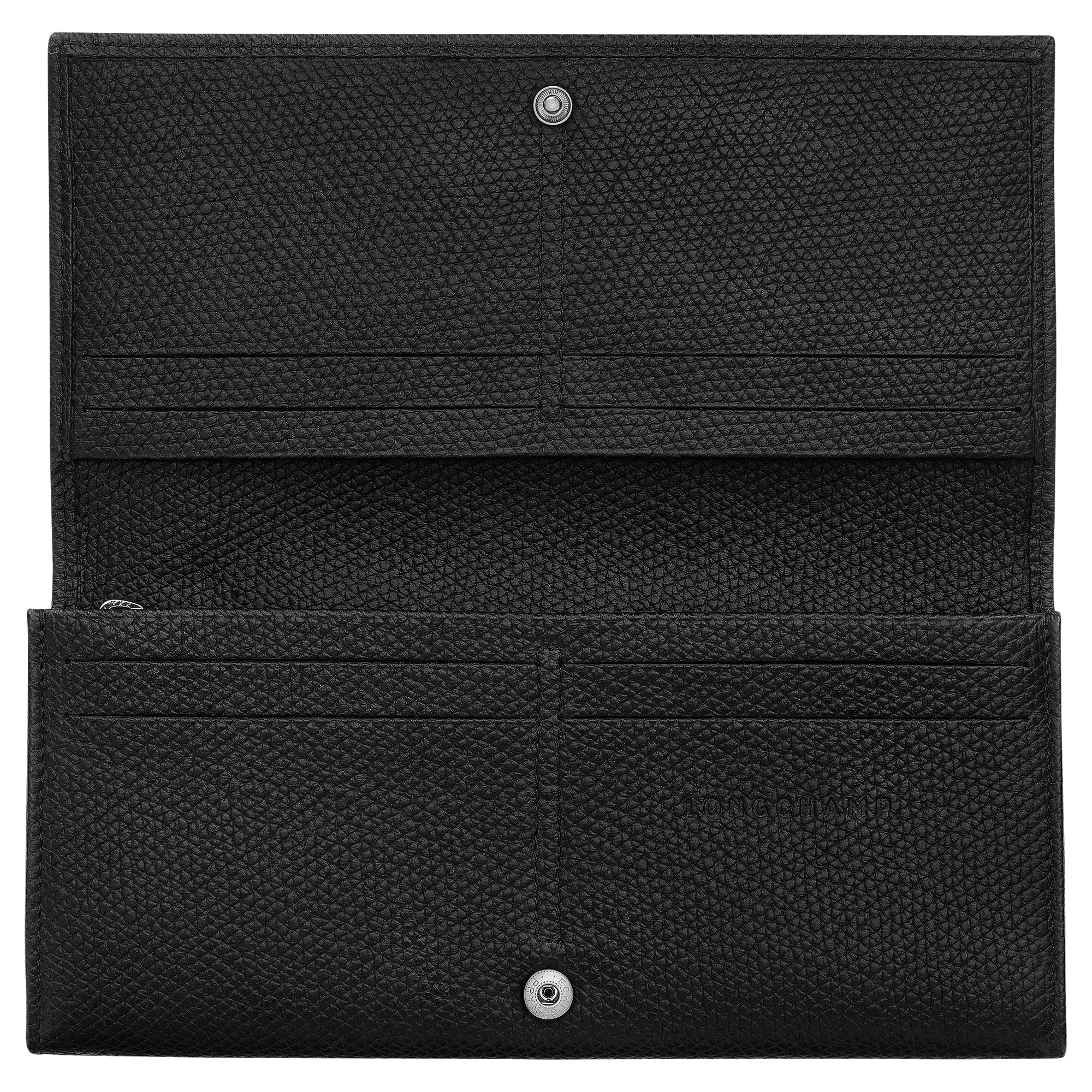 Longchamp Le Roseau Long continental wallet Black
