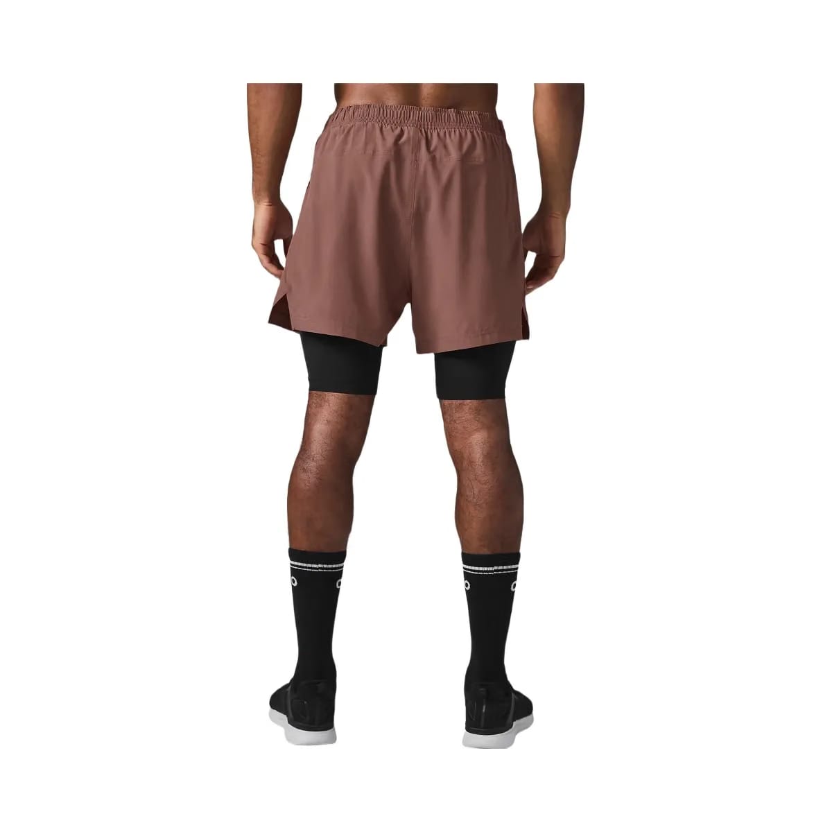 Alo Men's 5" Revival 2-In-1 Short - Chestnut/Black