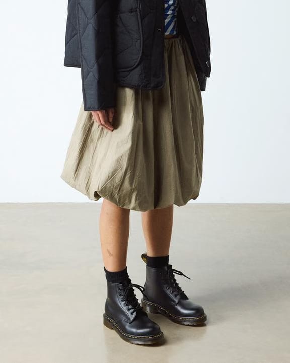 Dr Martens Yellow Stitch Smooth Leather Ankle Boots - Black