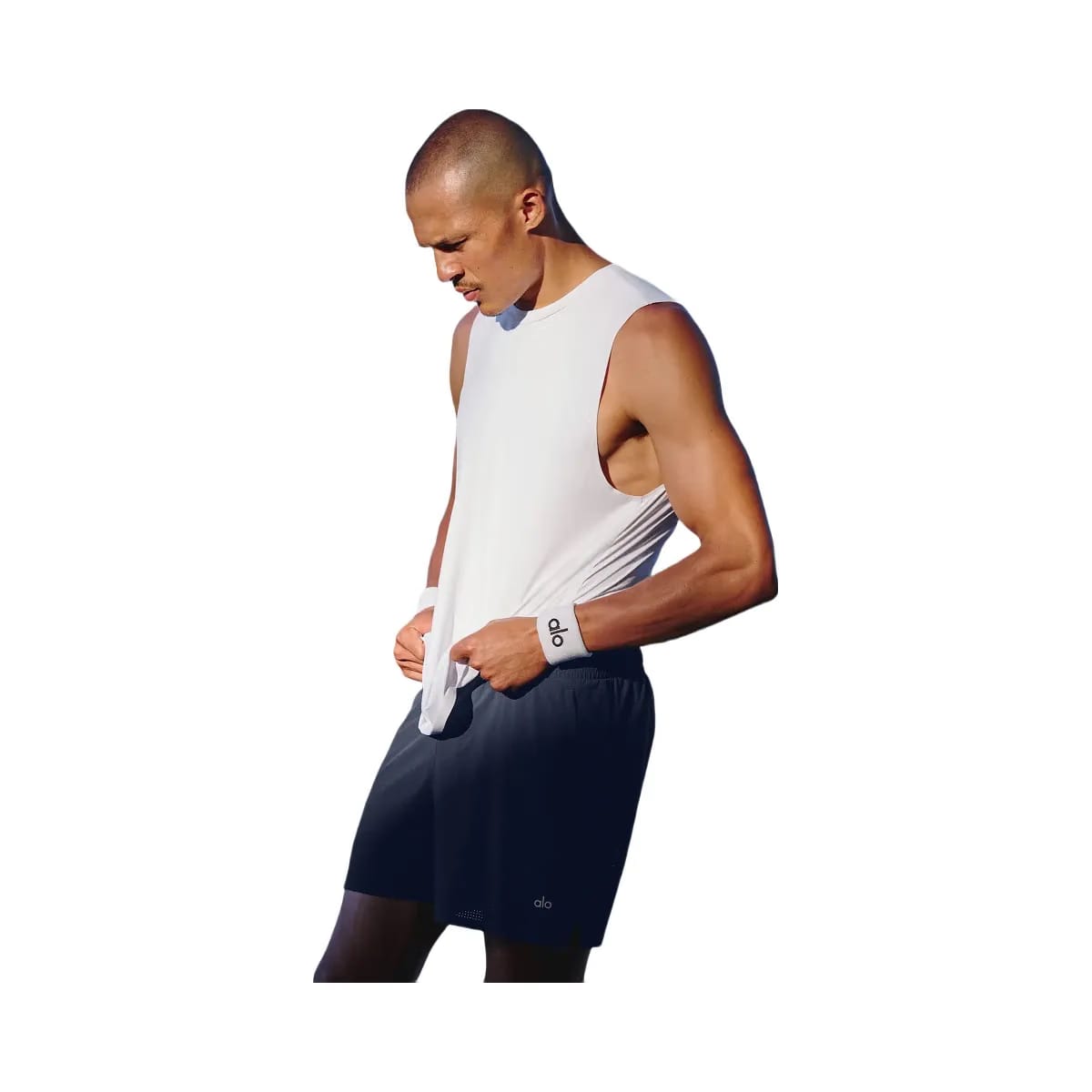 Alo Men's 5" Traction Running Short - Navy