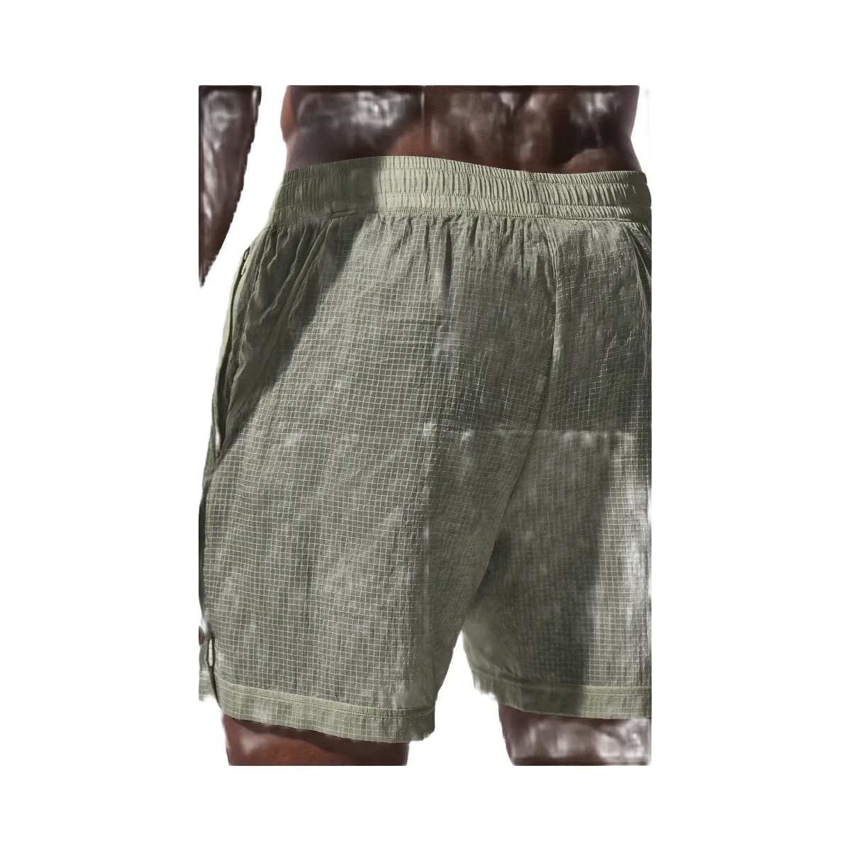 Alo Men's 5" Game Time Ripstop 2-In-1 Short - Limestone/Black