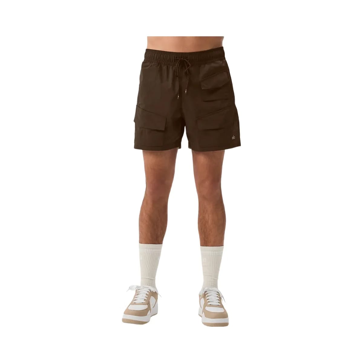 Alo Men's 7" Crinkle Nylon Excursion Cargo Short - Espresso