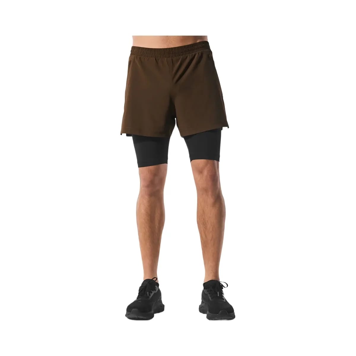 Alo Men's 5" Revival 2-in-1 Short - Espresso/Black